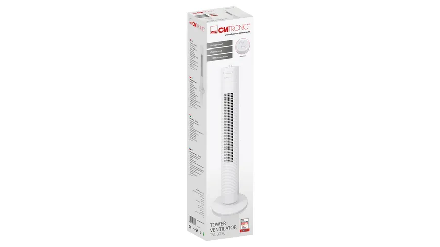 CLATRONIC Turmventilator TVL3770 weiß