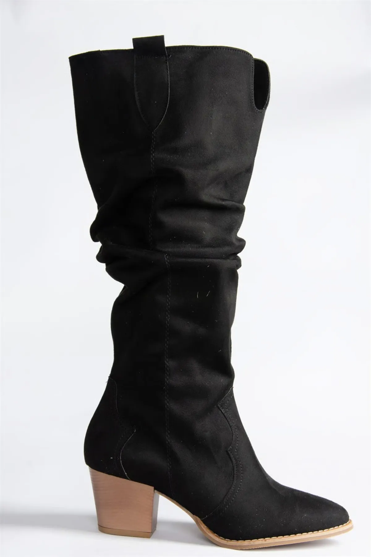 Fox Shoes  Damenstiefel aus schwarzem Wildleder J404040102
