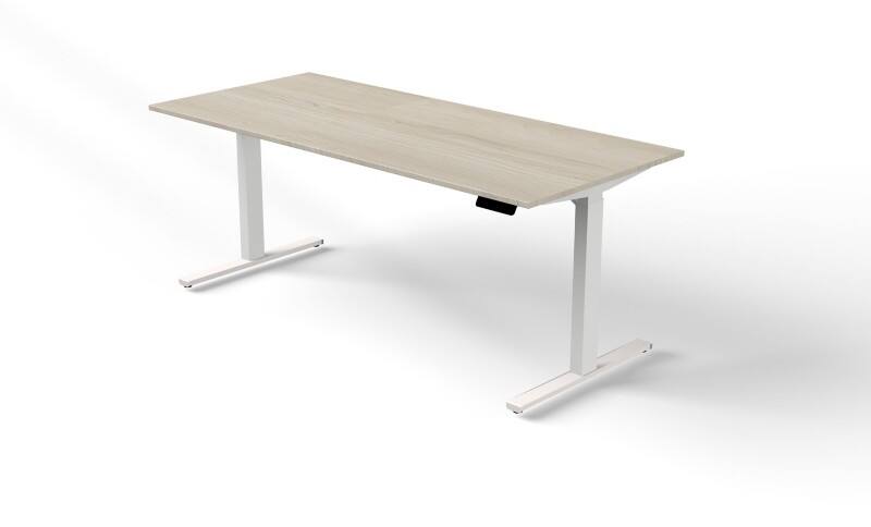 Kerkmann Move 3 Elektrisch Höhenverstellbar Sitz-Stehschreibtisch Rechteckig Ahorn Holz 800 x 1.200 x 1.800 mm