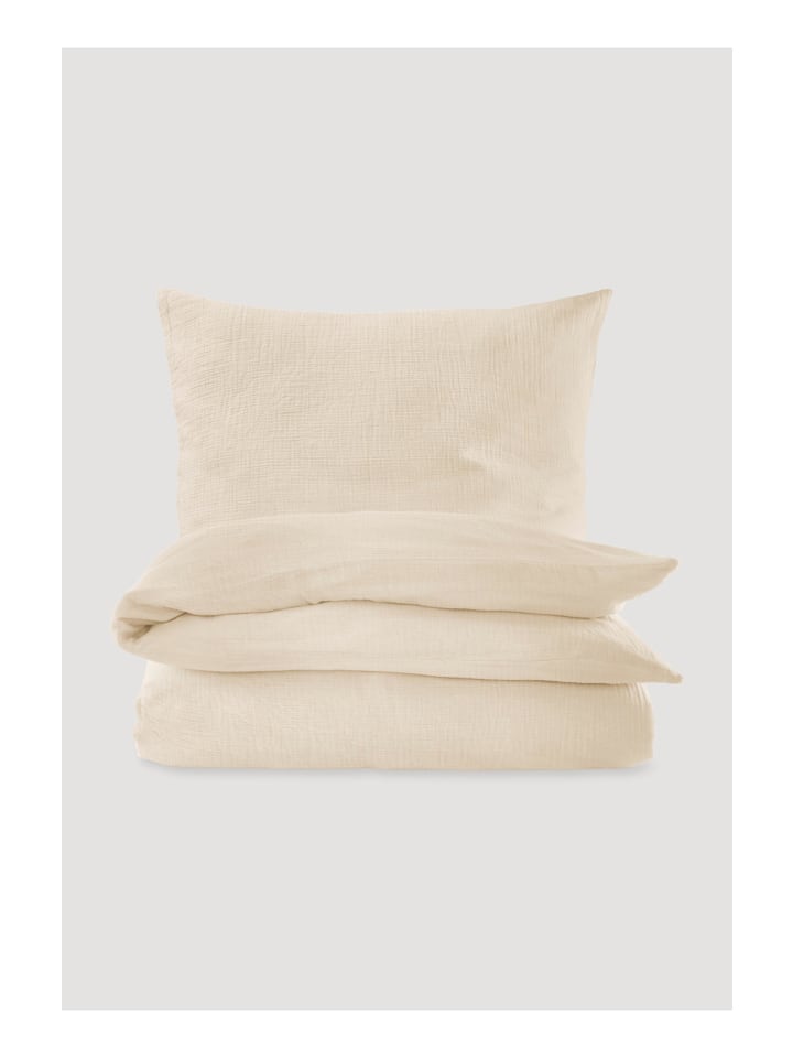 Hessnatur Musselin Bettwäsche-Set in natur günstig kaufen