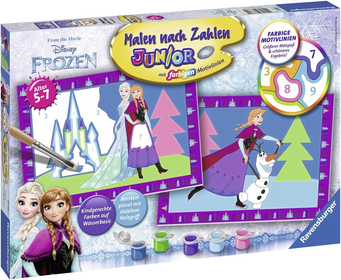 Ravensburger Malen nach Zahlen Junior,  Frozen, Die Eiskönigin, Made in Europe, FSC® - schützt Wald - weltweit
