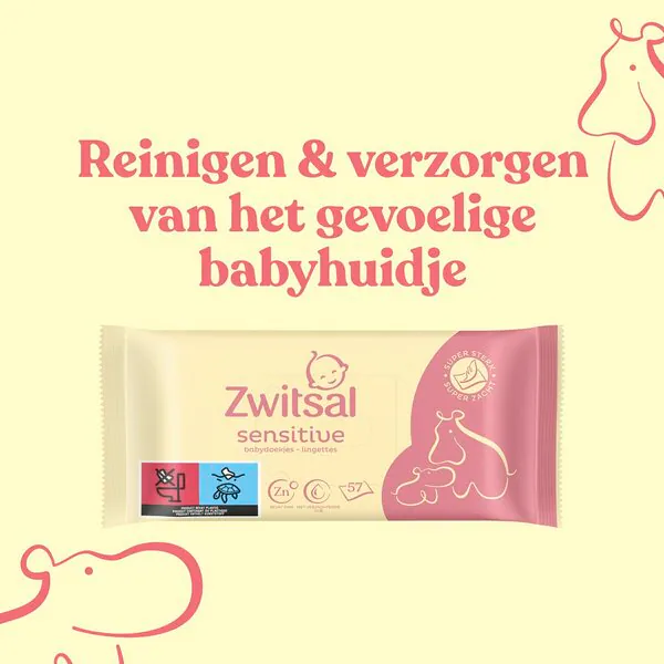 Zwitsal Sensitive babatörlőkendők 24 x 57 darab