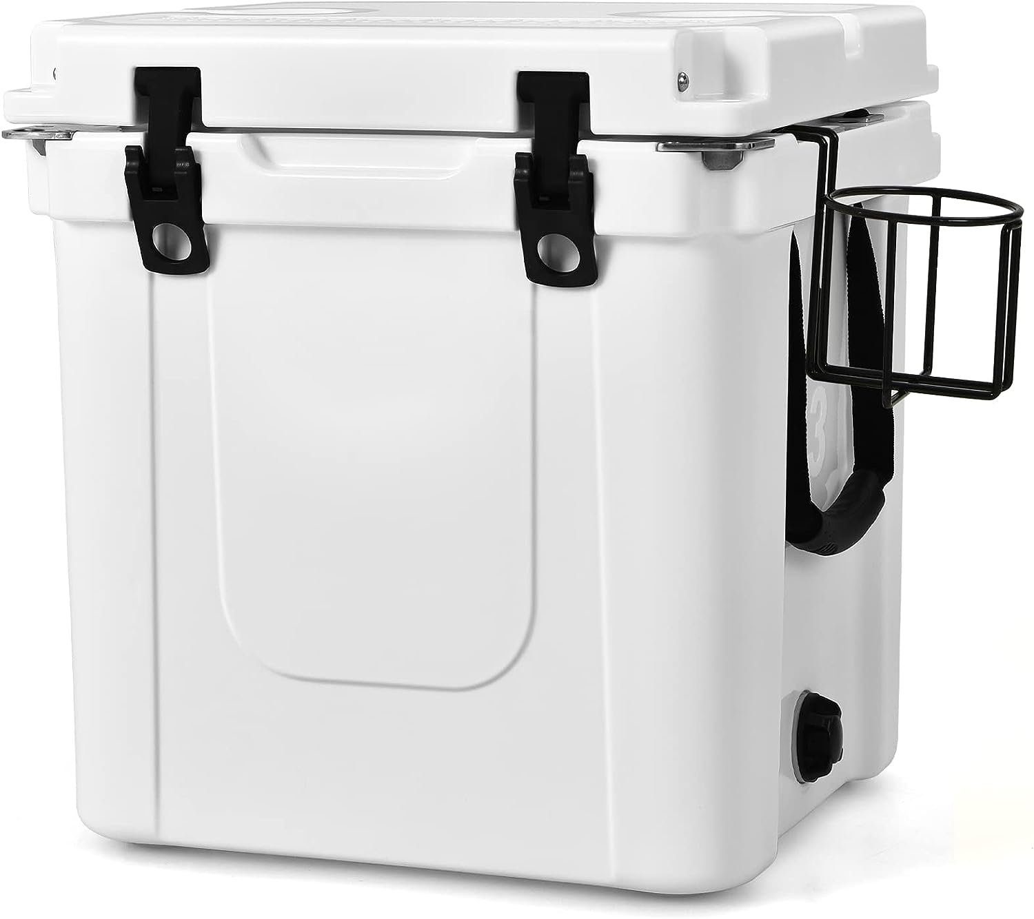 KOMFOTTEU Kühlbox 31L, mit Becherhalter, Trennwand & Korb