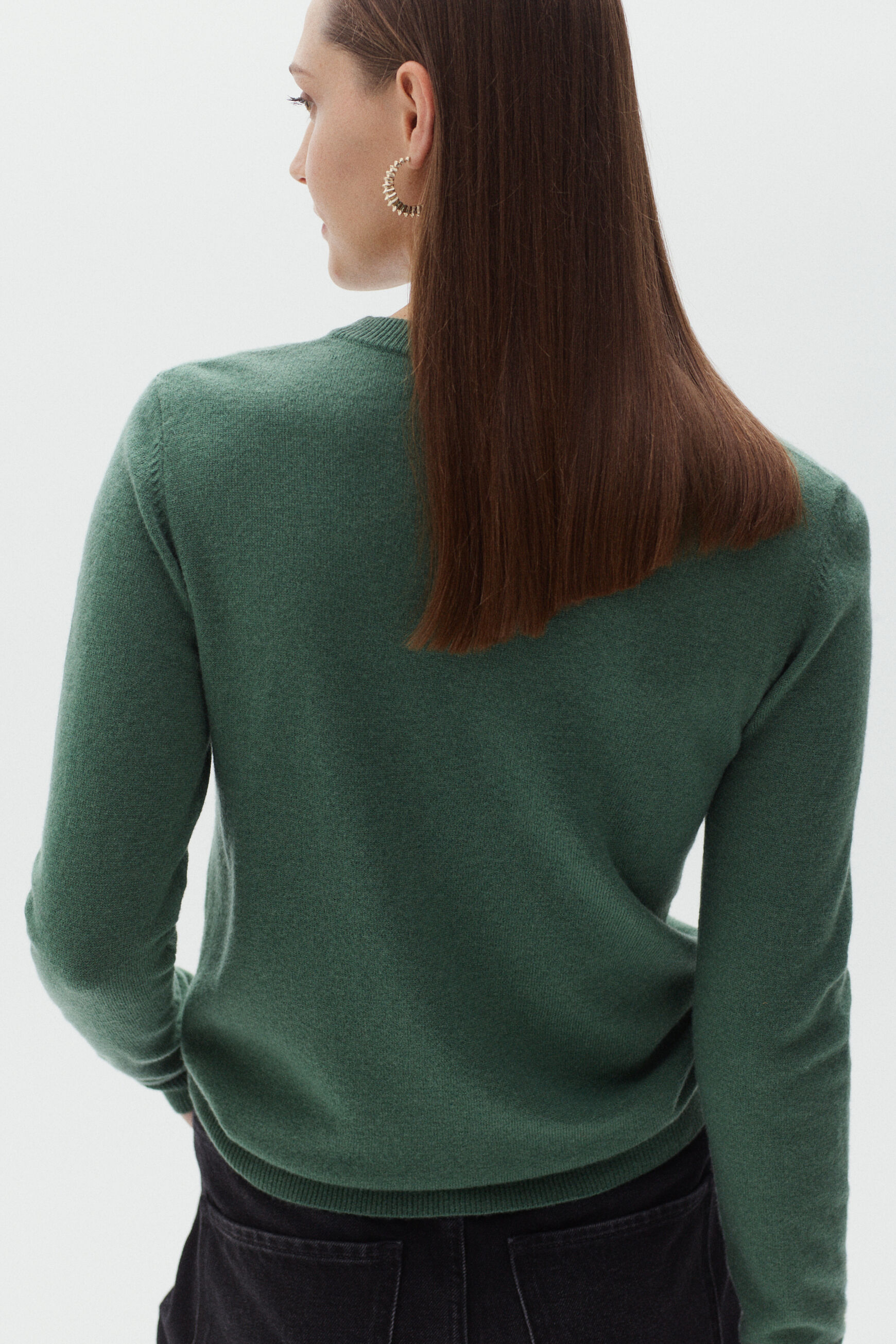 pull romuald 100% laine vert clair femme