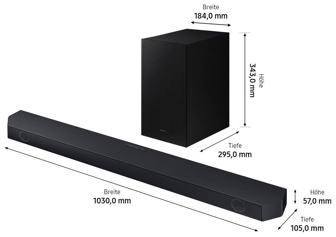Samsung HW-Q64GC Soundbar (340 W, 3.1-Kanal Sound System,Dolby Atmos & DTS:X,Adaptive Sound Lite)