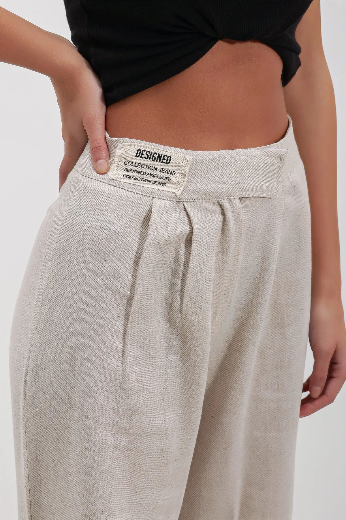 HAKKE  Hose - Grau - Wide Leg
