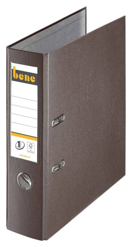 Bene No.1 Power Ordner DIN A4 80 mm Braun 2 Ringe 291400 PP (Polypropylen) Hochformat