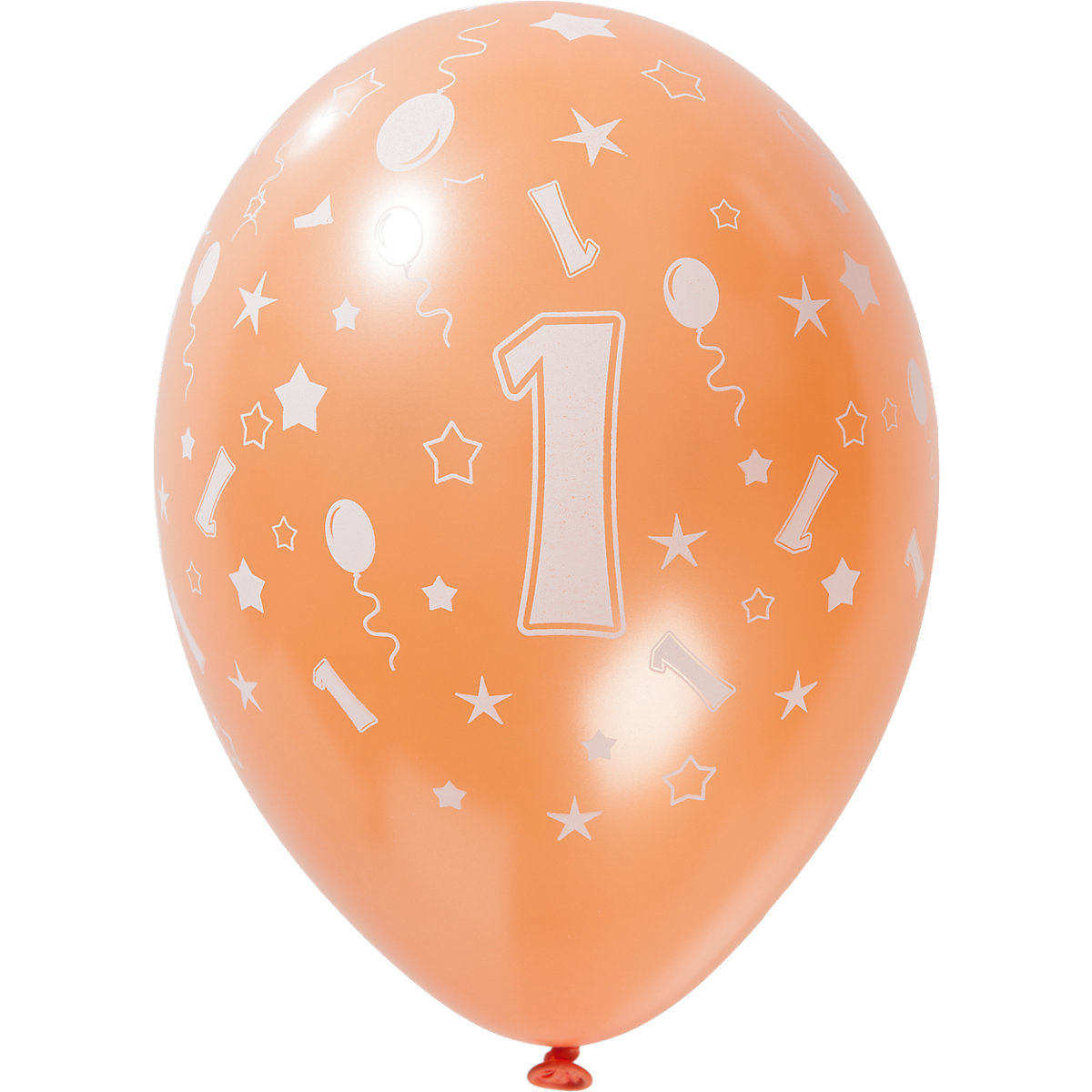 Luftballons Zahl 1, 5 Stück, 30 cm