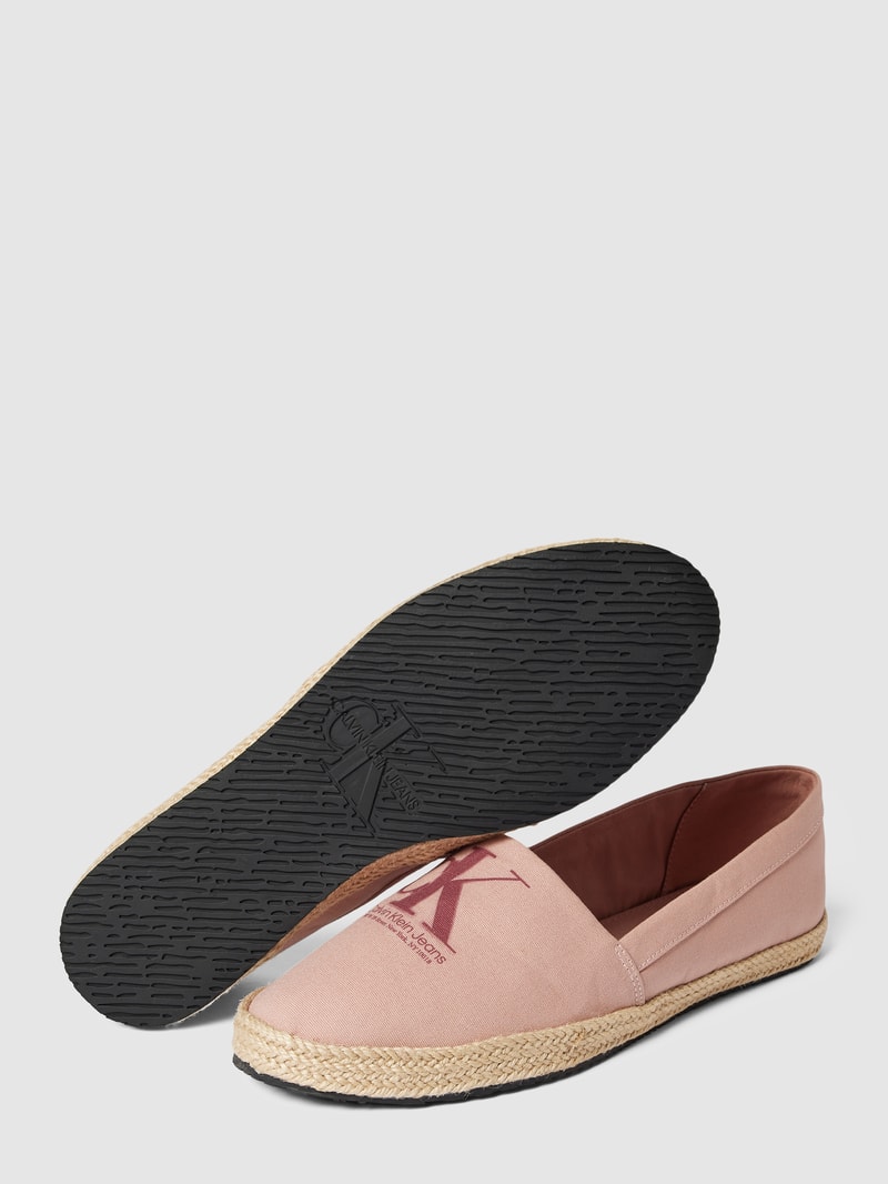 Espadrilles mit Label-Detail Modell 'MONO' in hellrosa