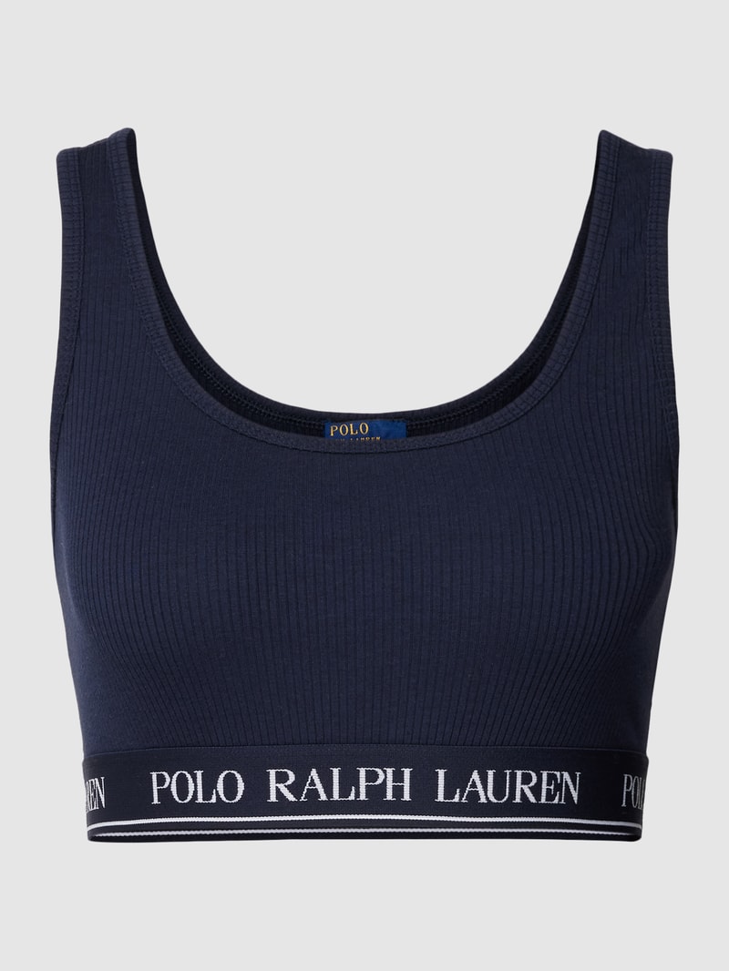 Bustier in Ripp-Optik Modell 'BRALETTE SLEEVELESS TANK' in marineblau