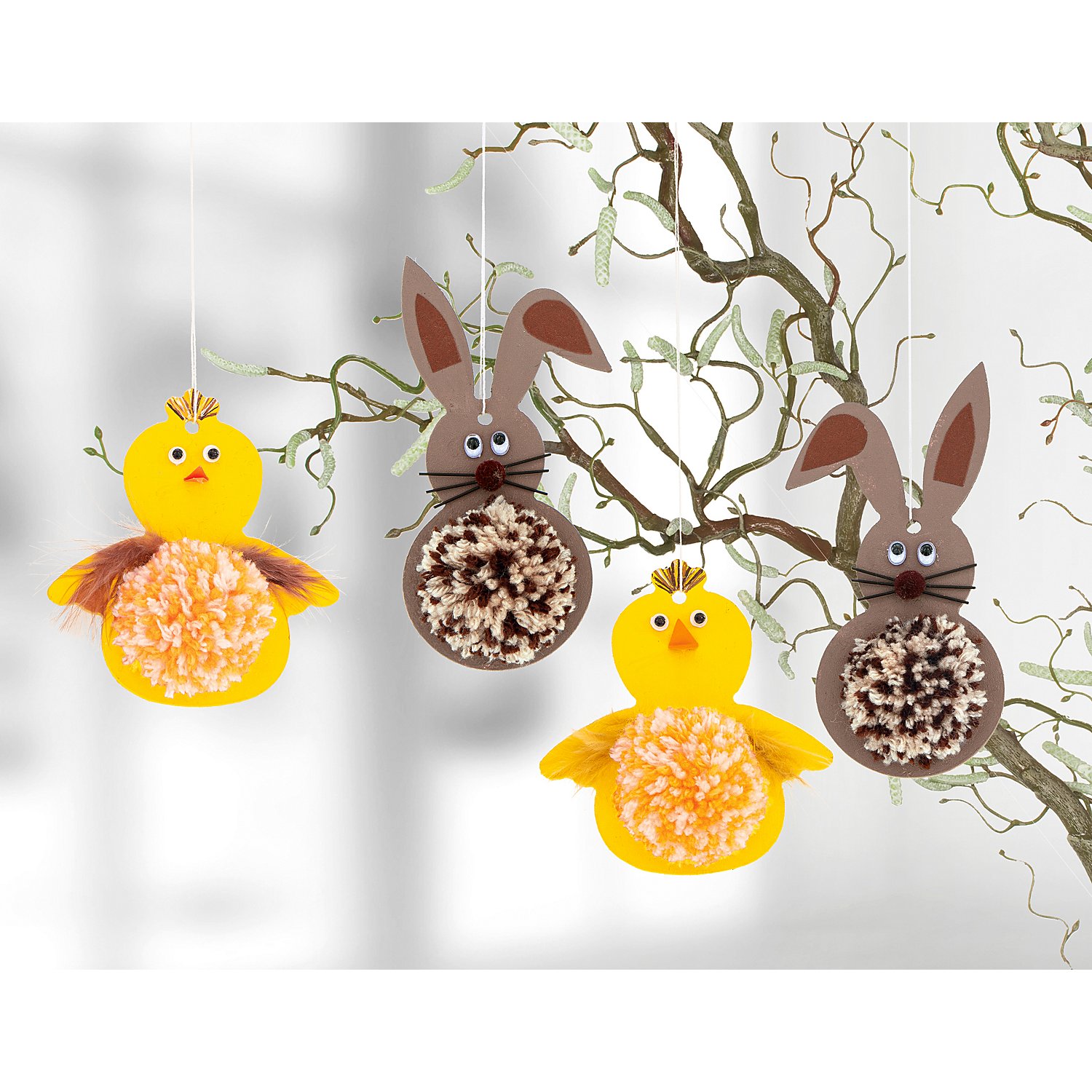 MDF-Osterfiguren, 6 Stück