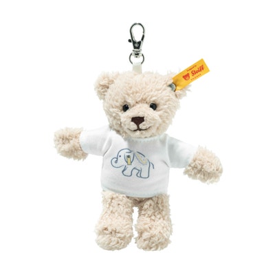 Anhänger Museumsbär Ben mit Elefäntle T-Shirt, 12 cm, beige