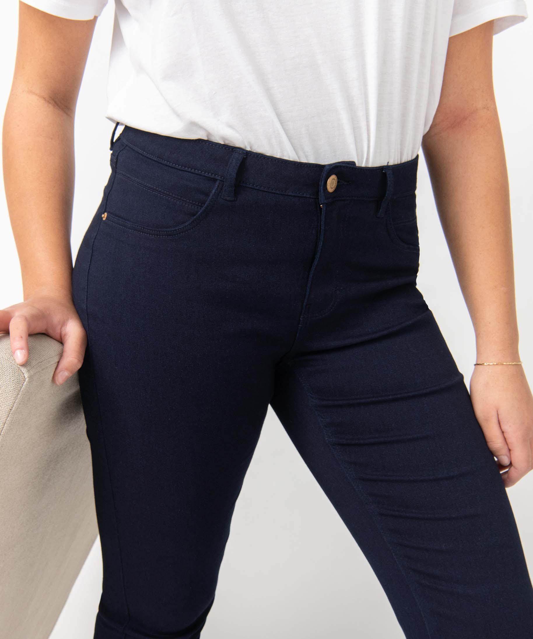 Pantalon femme coupe Regular taille normale blue black | GEMO