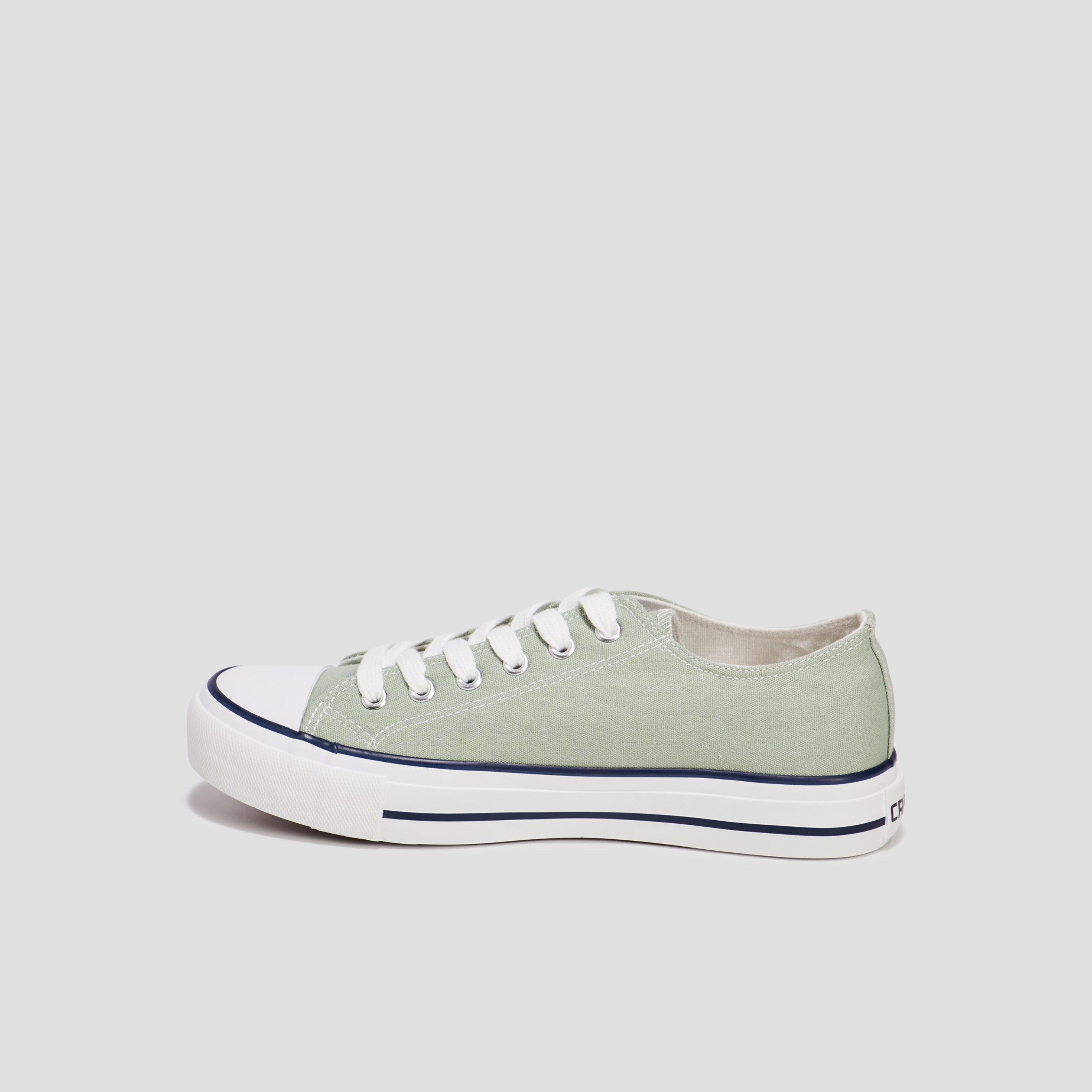 Tennis en toile à lacets Creeks vert clair femme | La Halle
