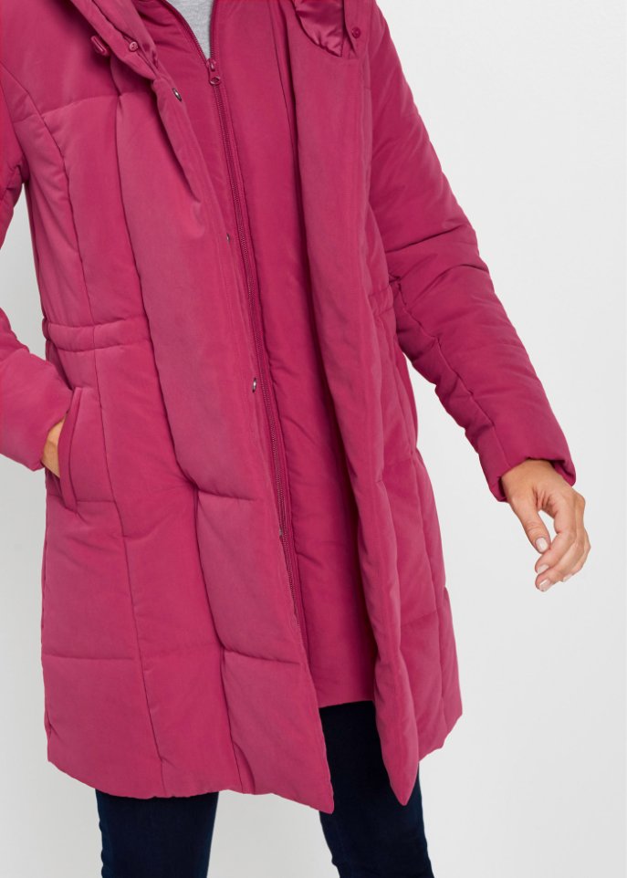 Longjacke mit Fellimitat