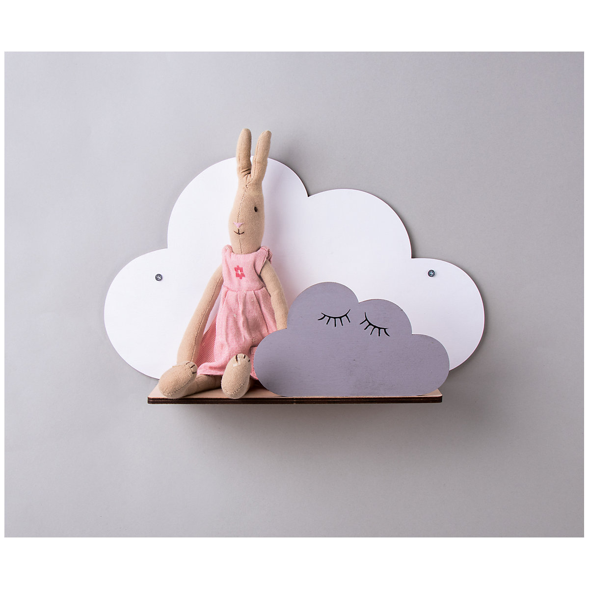 Holzbausatz Regal Wolke, natur, 35x21x10cm, 5-tlg.