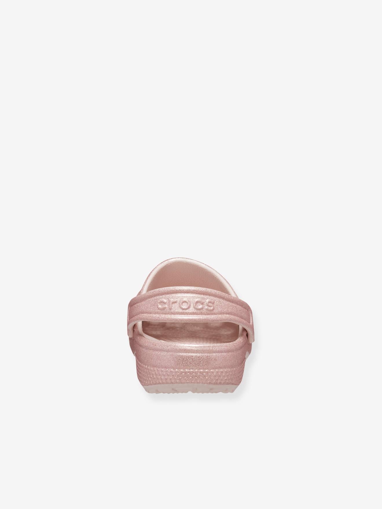 Crocs Baby Clogs 206992 Classic Glitter CROCS - rosa nude
