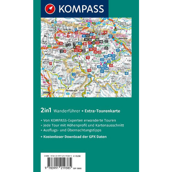 KOMPASS WANDERFÜHRER JULISCHE ALPEN, 55 TOUREN