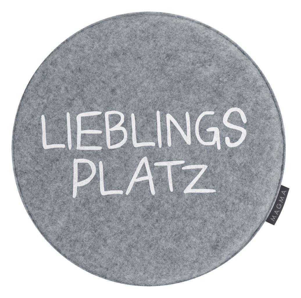 Magma Sitzkissen Avaro Lieblingsplatz Grau Ø 35 cm