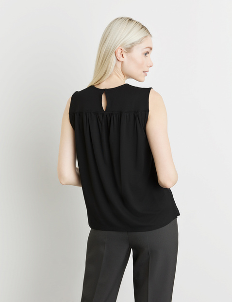 Blusentop mit Chiffon-Layer