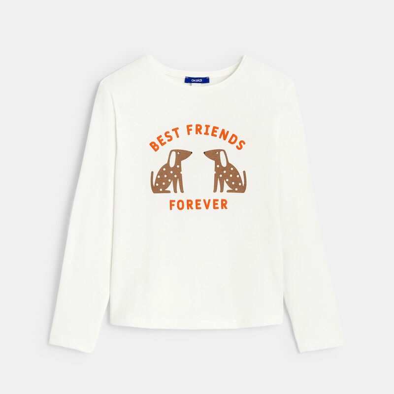 T-shirt best friends forever jaune fille