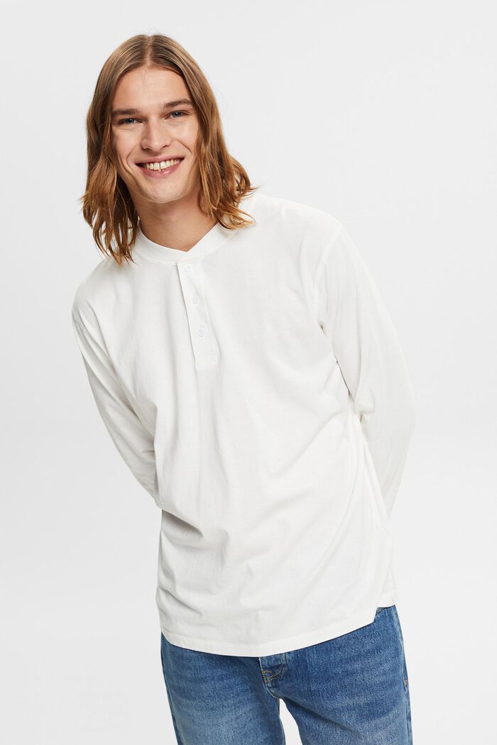 Longsleeve mit Knopfleiste
