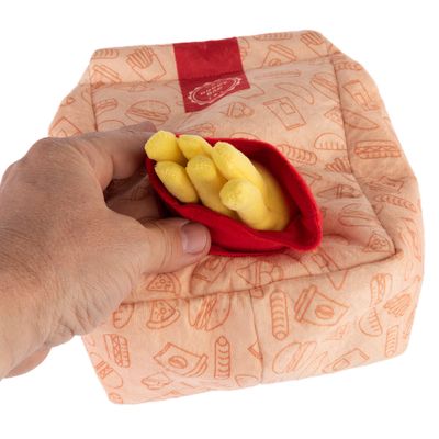 Hundespielzeug Squeaky Burger Menü