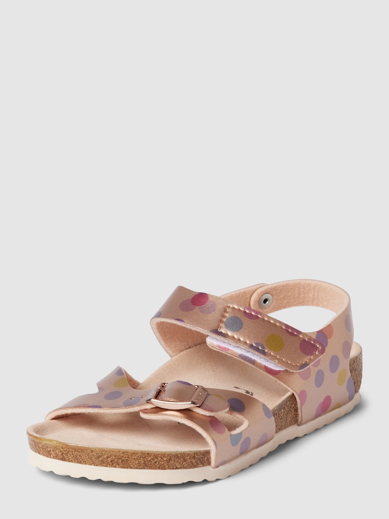 Sandalen mit Polka Dots Modell 'COLORADO' in kupfer