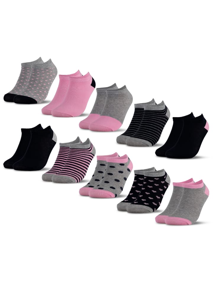 Occulto 10er Pack Sneaker Socken Mikl in Pink günstig kaufen