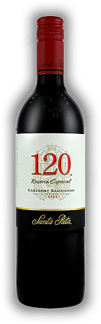 Santa Rita, 120 Reserva Especial, Cabernet-Sauvignon, 2022, Valle Central  Santa Rita, 120 Reserva Especial, Cabernet-Sauvignon, 2022, Valle Central  Saftig und fruchtig mit Körper und Tiefe. Jahrgang 2022 - 0,75	 Liter - Vol 13,0%
