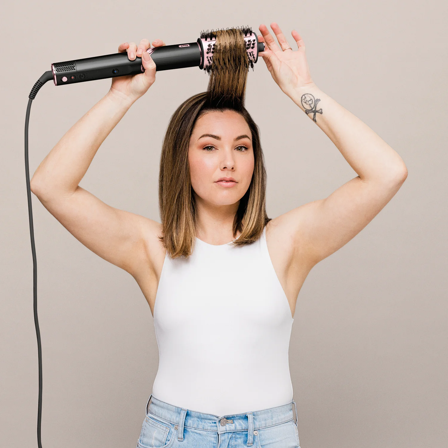 FlexStyle Styling- und Haartrockner-Set von Shark FlexStyle – Schwarz und Roségold – Haartrockner, Glätteisen, elektrische Haarbürste, Diffusor