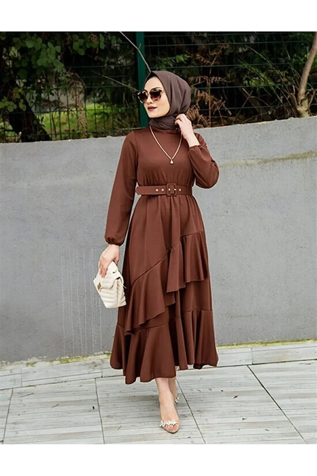 VOLT CLOTHİNG  Kleid - Braun - A-Linie