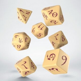 Classic RPG Beige/Burgundy Dice Set (7)