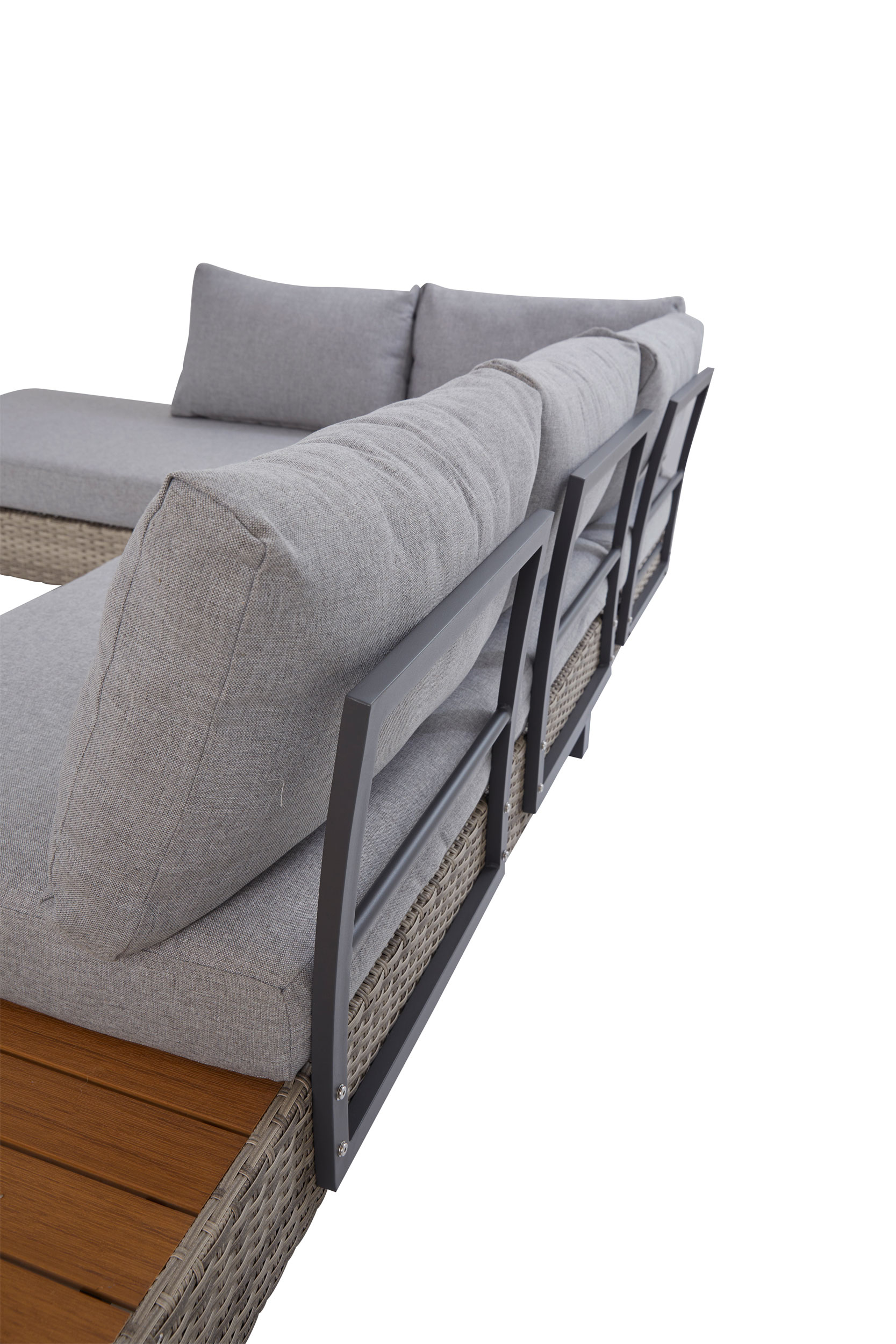 OUTDOORGartenlounge-Set 3 tlg. Alu