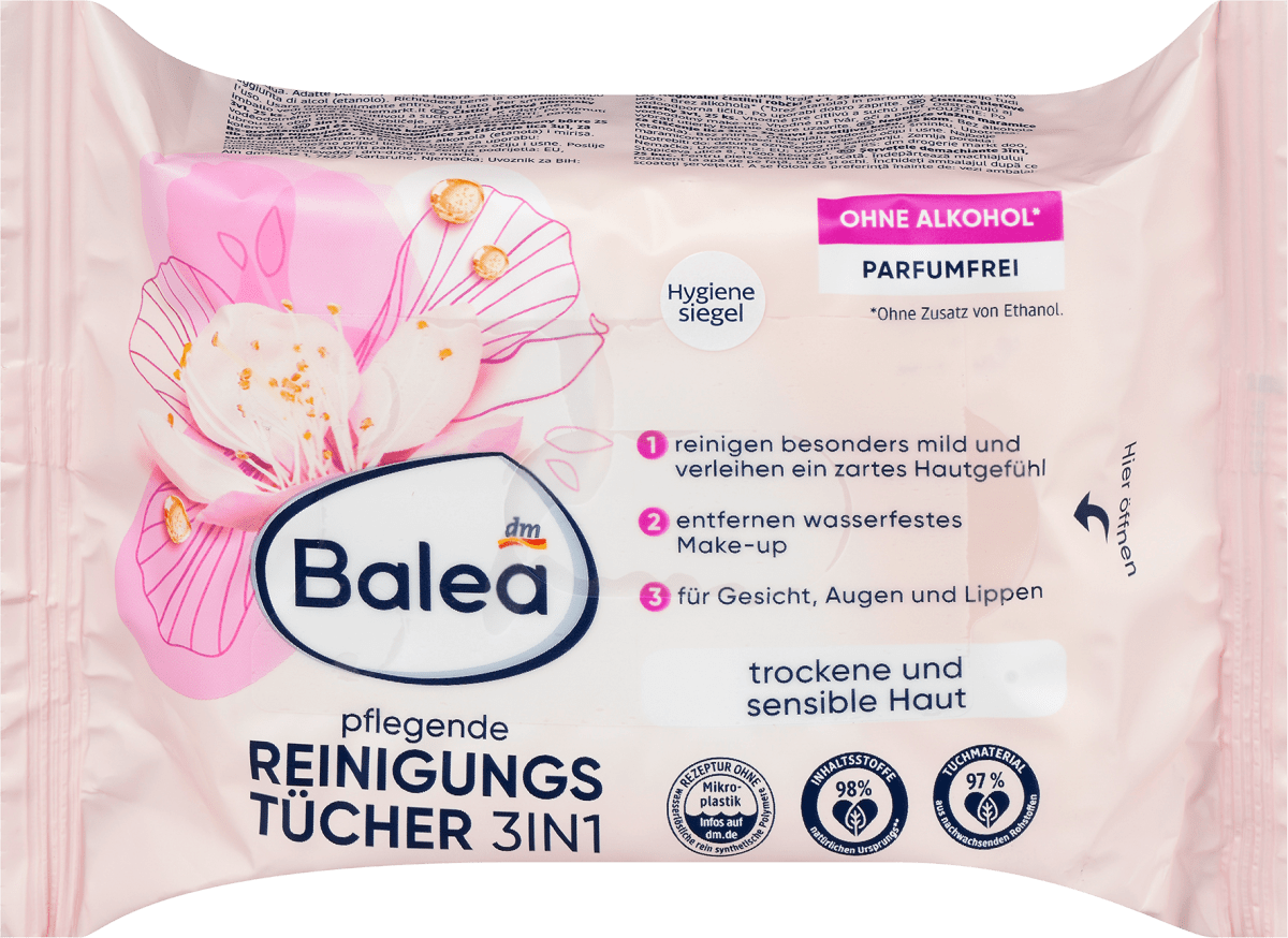 Abschminktücher Pflegend 3in1, 25 St