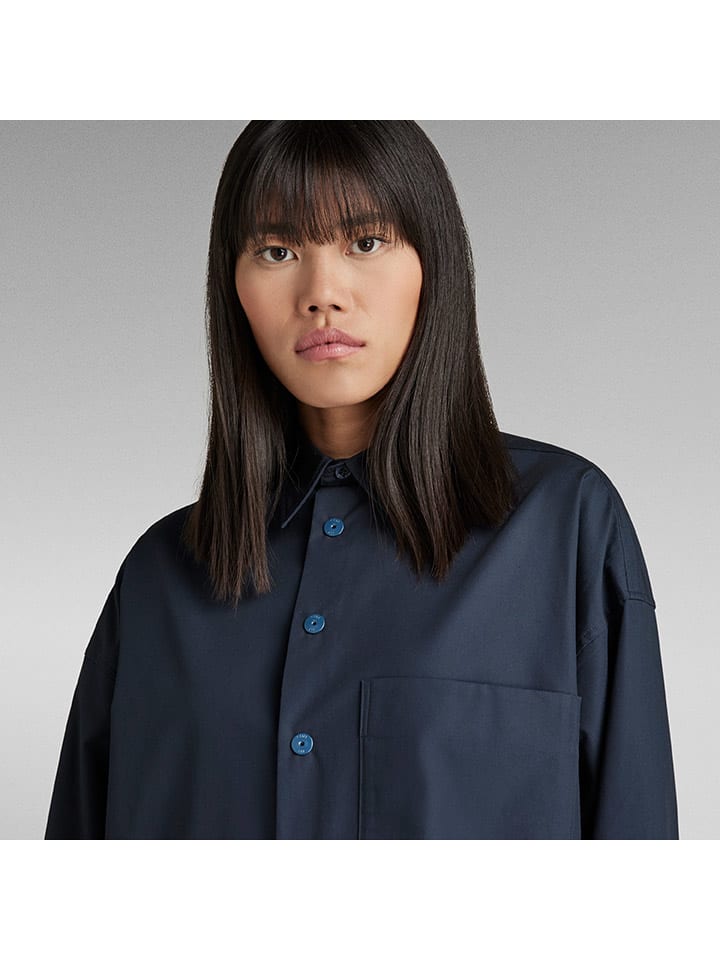G-Star Hemdkleid in Dunkelblau günstig kaufen