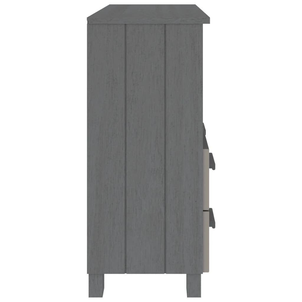 vidaXL Sideboard Sideboard HAMAR Dunkelgrau 85x35x80 cm Massivholz Kiefer (1 St)