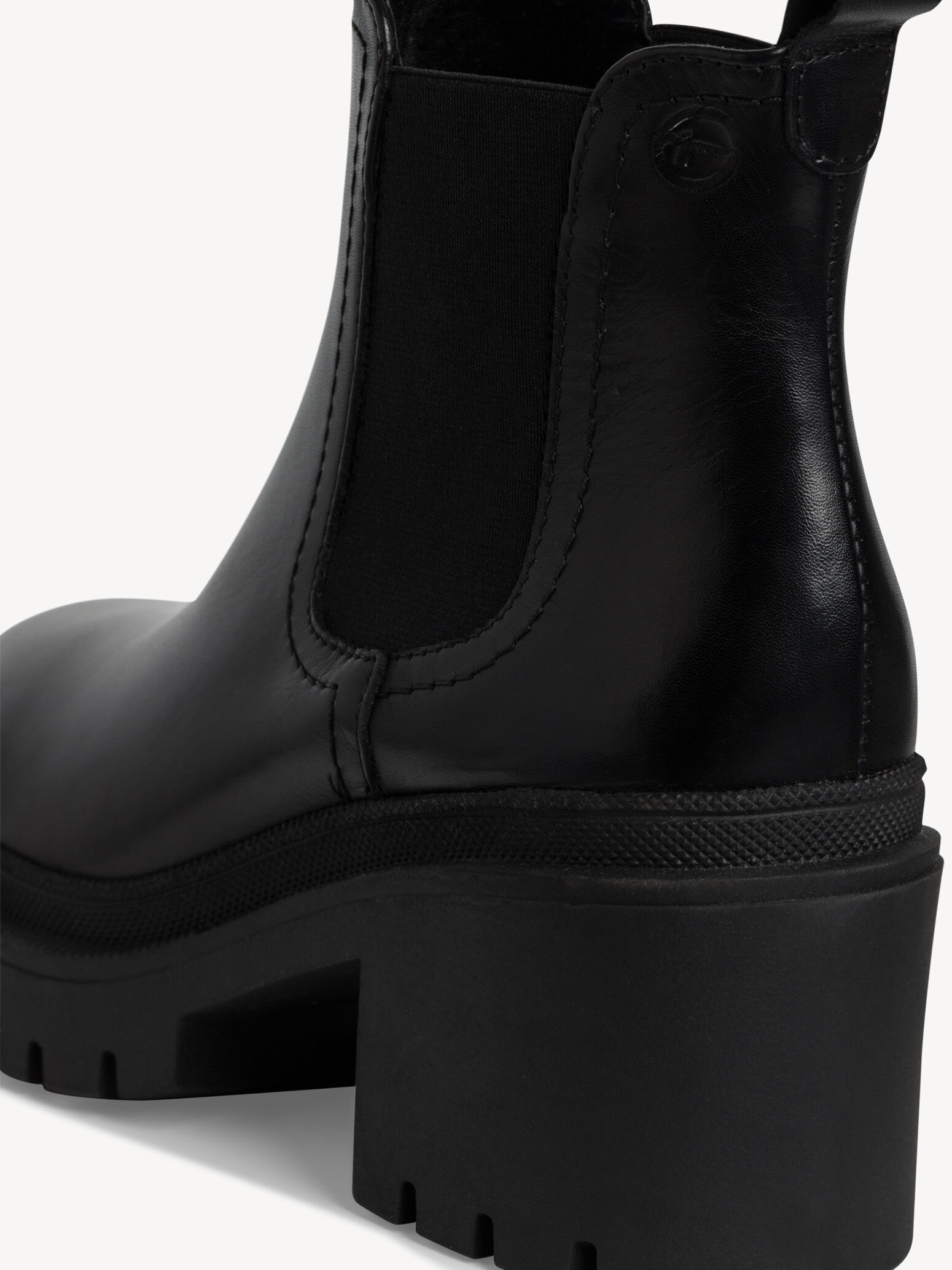 Bottine Chelsea en cuir - noir