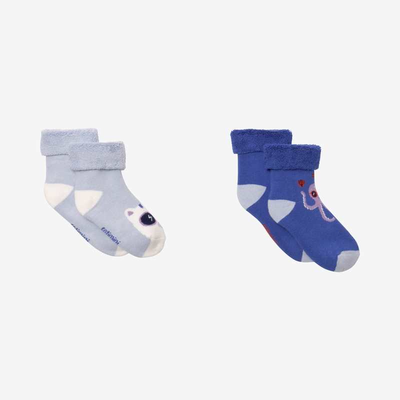 Chaussettes bébé bleues Catimini