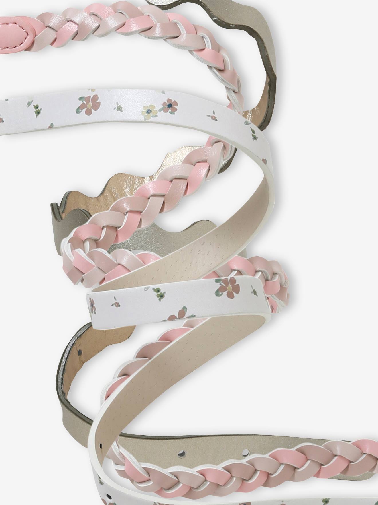Lot de 3 fines ceintures fille lot rose