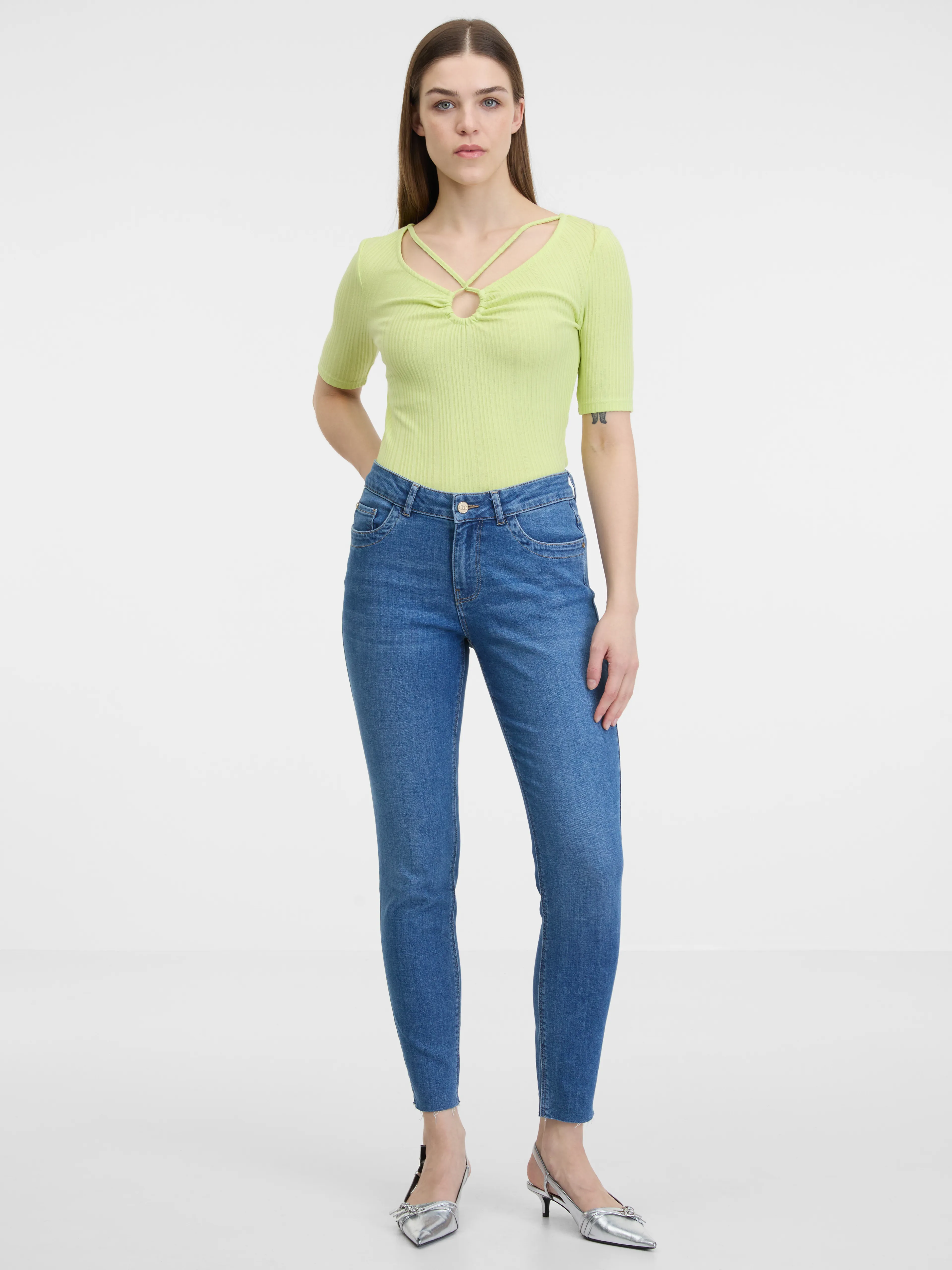 Hellgrünes Damen-T-Shirt ORSAY