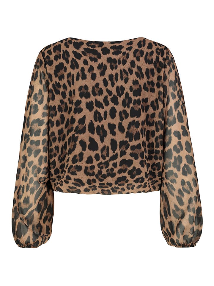 Sublevel Bluse in Hellbraun/ Schwarz günstig kaufen