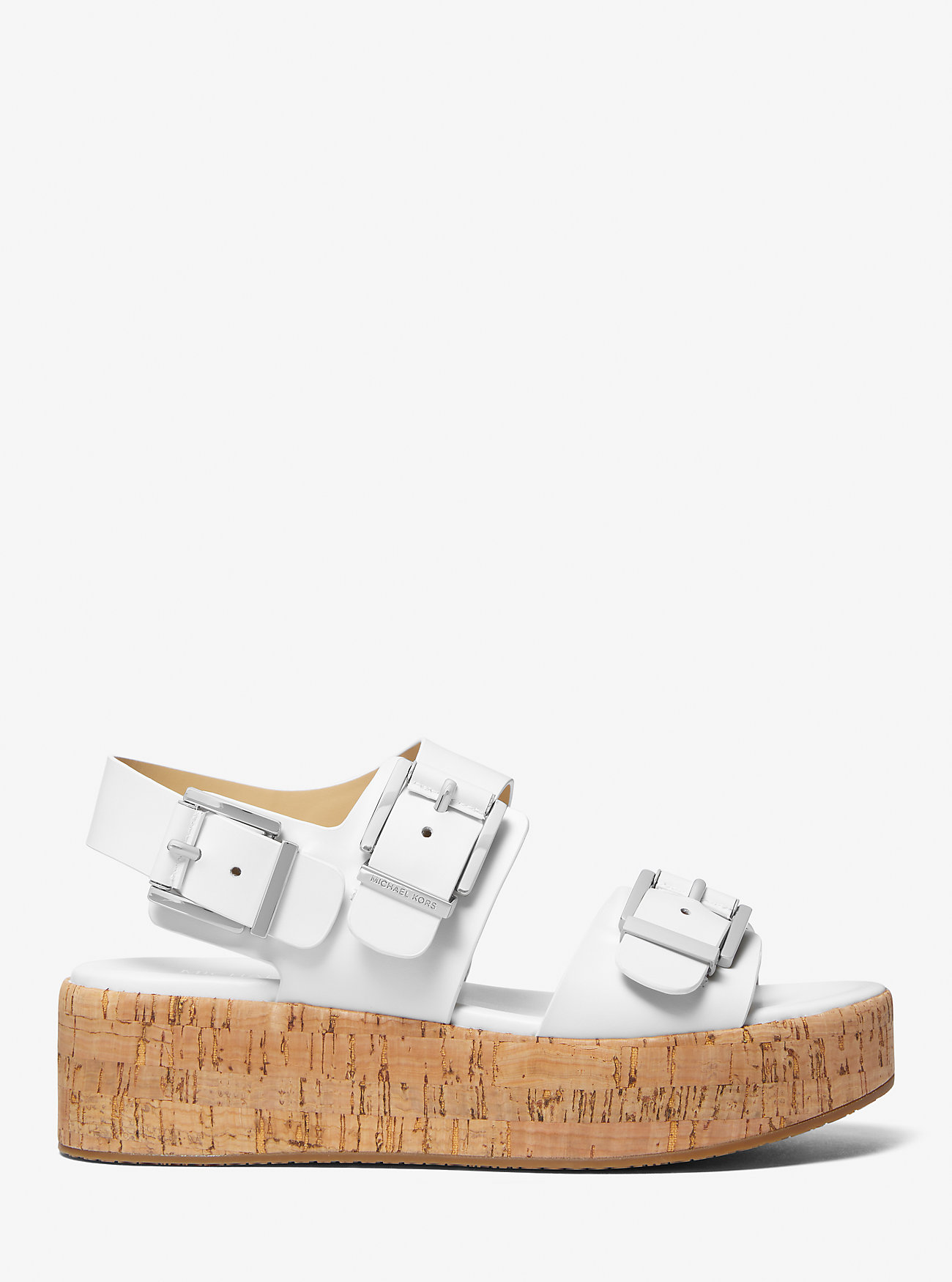 Colby skinn plateform sandal - OPTISK HVIT