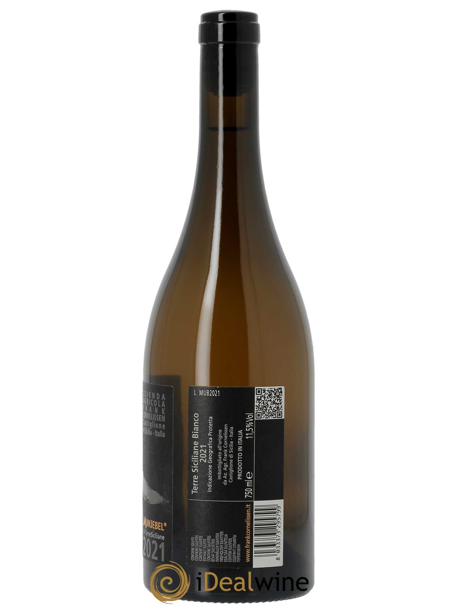 Terre Siciliane IGT Munjebel Bianco Frank Cornelissen  2021 - Lot de 1 Bouteille