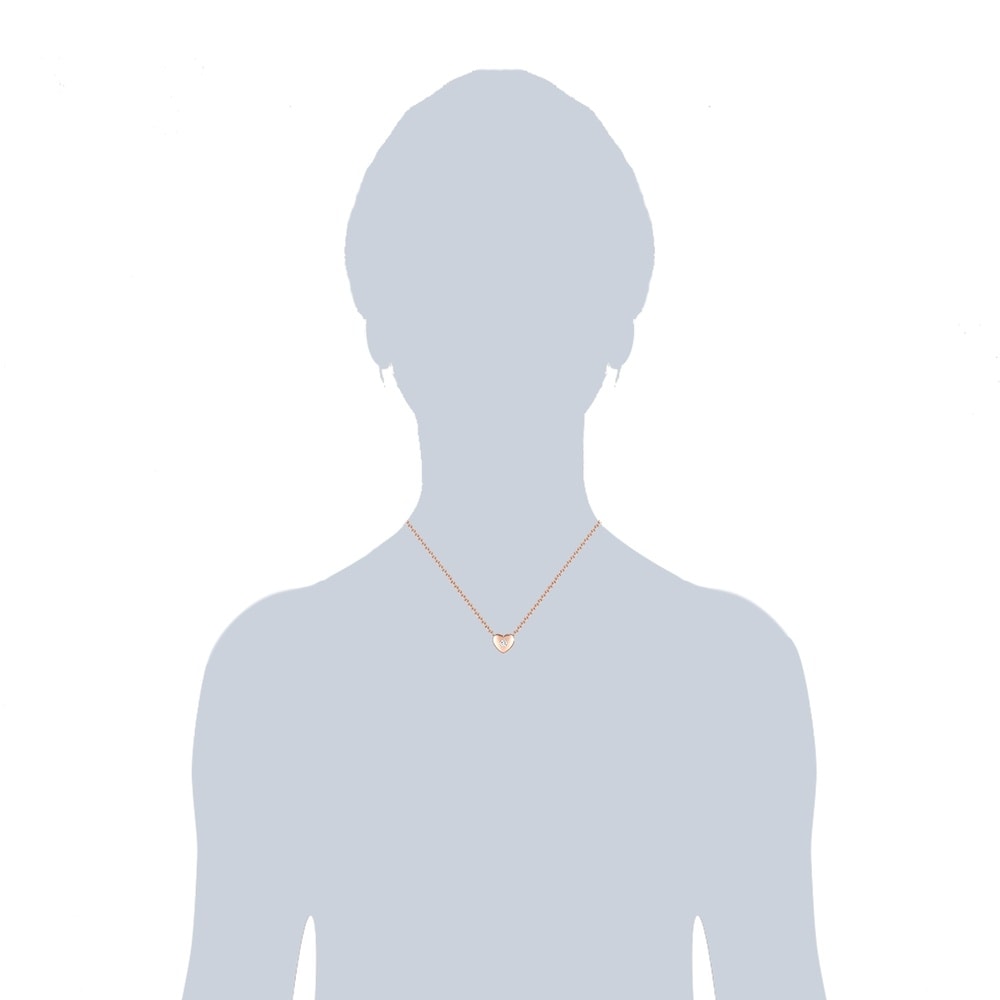 Rafaela Donata Collier en argent Coeur Argent sterling Oxyde de zirconium (CZ) en Or rose collier