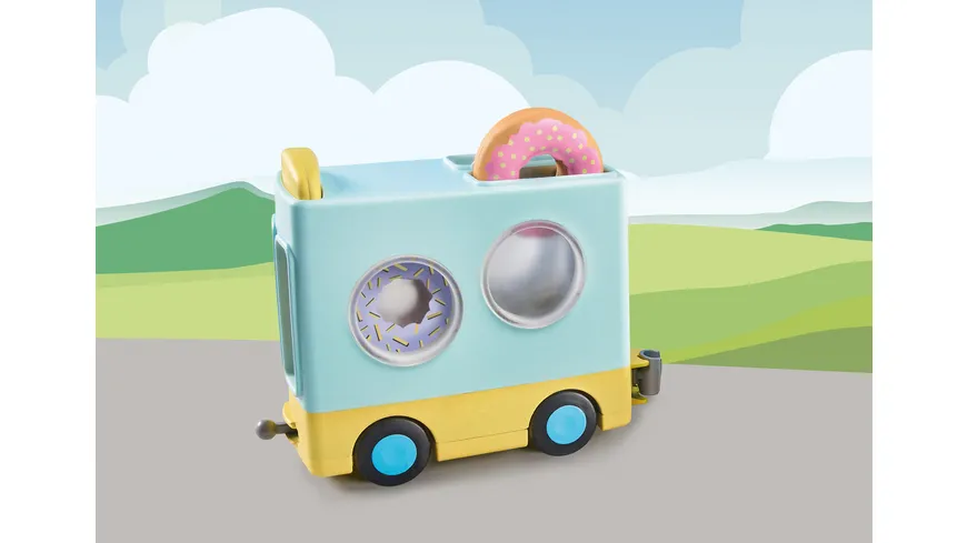 PLAYMOBIL 71325 1.2.3 Verrückter Donut Truck mit Stapel- und Sortierfunktion
