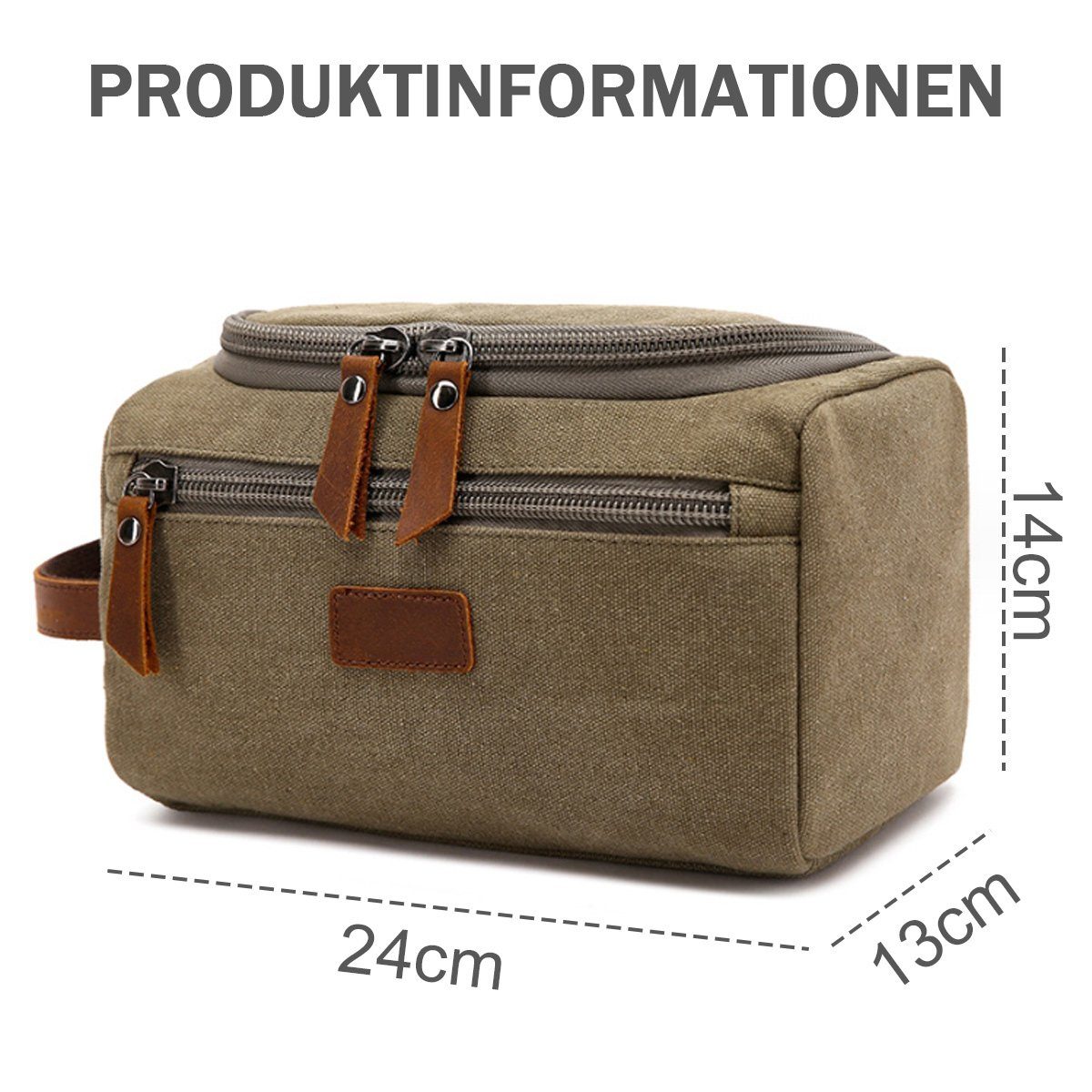 FeelGlad Kosmetiktasche Kosmetiktasche Klein für Männer & Frauen für Bad und Reise