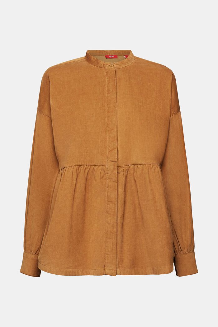 Cordbluse mit Schößchen