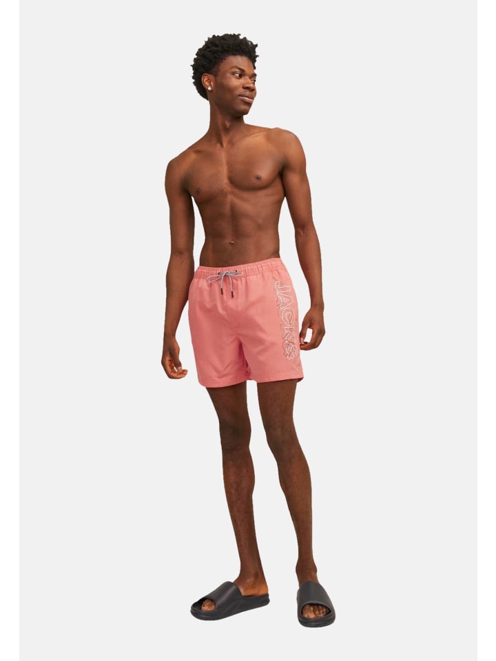 Jack & Jones Bade-Shorts 'Fiji' in rosa günstig kaufen