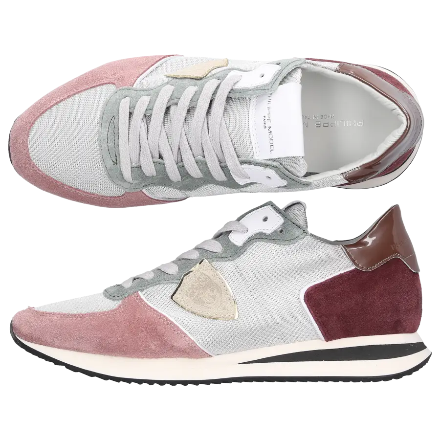 Philippe Model - Sneaker low TZLD-WR11 Veloursleder - silber